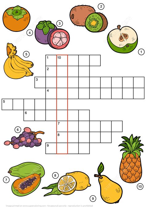 fuzzy fruit crossword